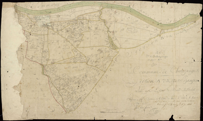 Section A, Pizançon. Pizançon (hameau de) (agrandissement sur Hameaux développement).