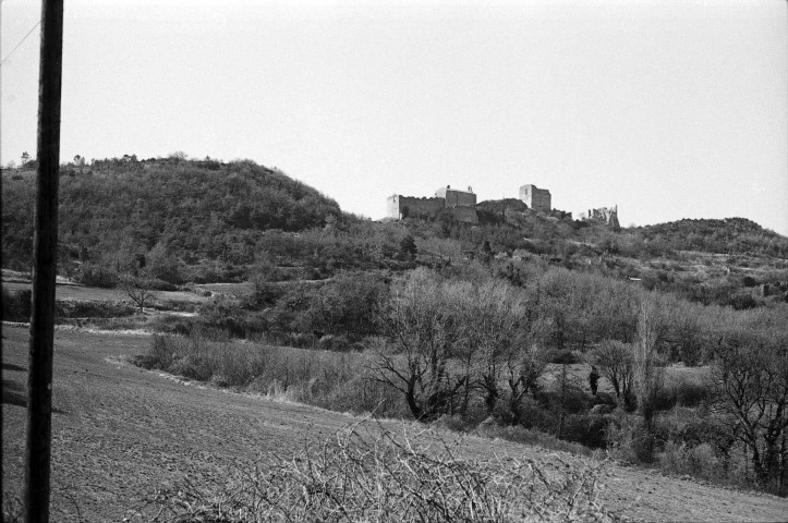 Rochefort-en-Valdaine.- Vue panoramique du château, site classé.