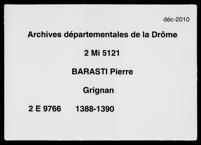21 novembre 1388-7 mars 1390