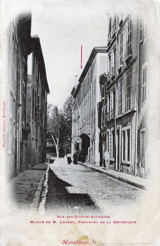 La maison d'Émile Loubet, Président de la République, rue des Quatre Alliances.