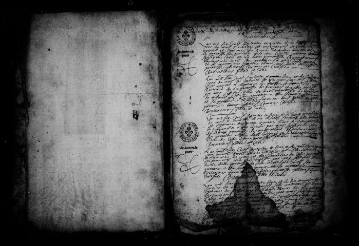 Baptêmes, mariages, sépultures (1674-1792).