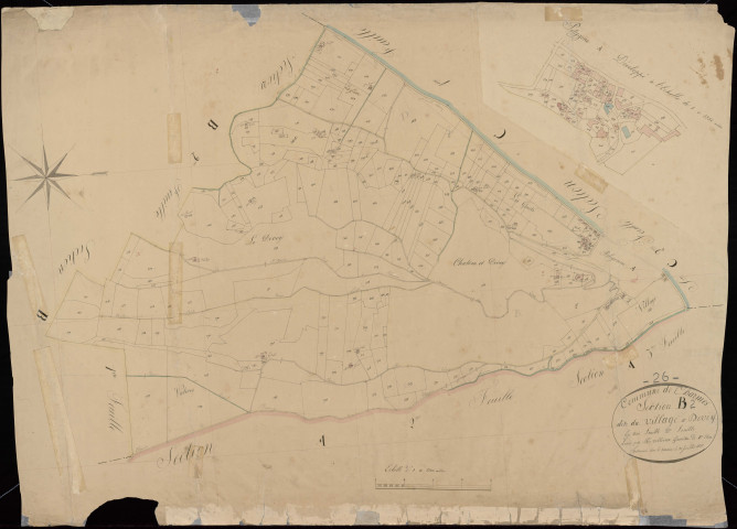 Section B2, Village (le) et Devès. Village (agrandissement).