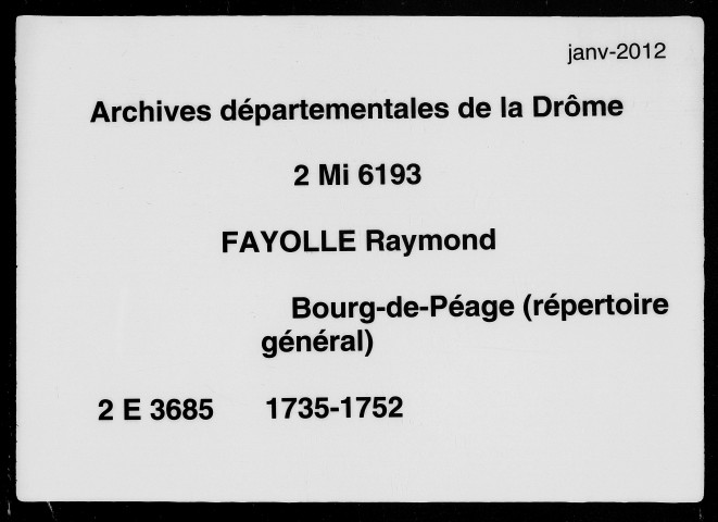 Répertoire général (3 août 1735-19 mai 1752).