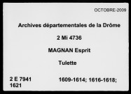 1er janvier 1609-12 janvier 1621