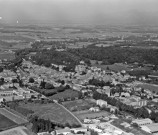 Vue aérienne de la ville.