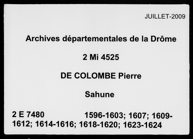 3 janvier 1596-1624