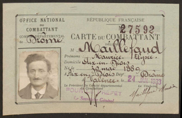 Maillefaud, Maurice Elysée