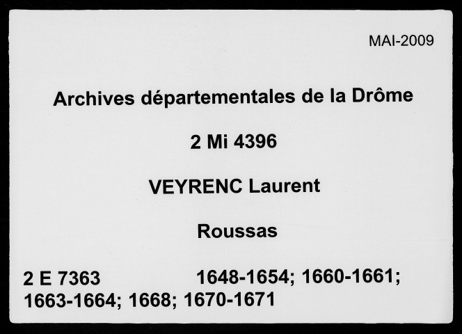 5 janvier 1648-27 décembre 1649