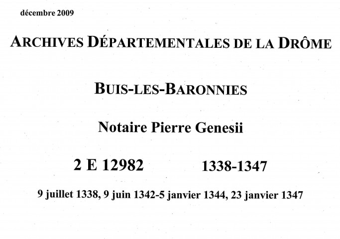 Notes brèves (9 juillet 1338-23 janvier 1347).