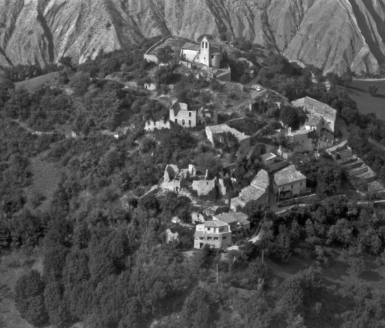 Vue aérienne du village.