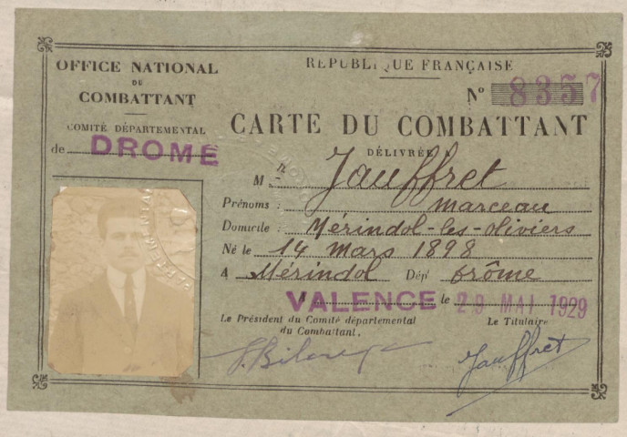 Jauffret, Marceau Alcide Daniel Marius