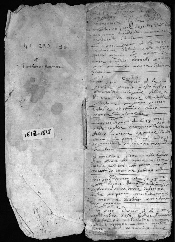 Baptêmes (1612-1615).