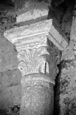 Sainte-Jalle.- Chapiteau du choeur de l'église Notre-Dame de Beauvert.