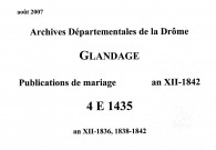 Publications de mariages (an XII-1842).