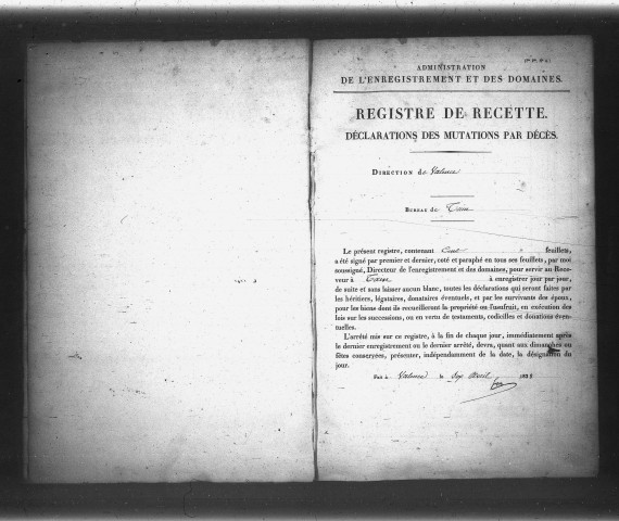 26 mai 1838 - 5 janvier 1840