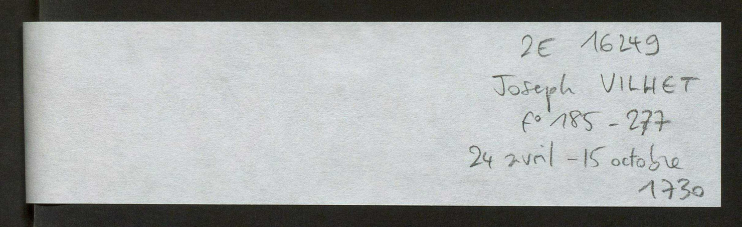 24 avril-15 octobre 1730