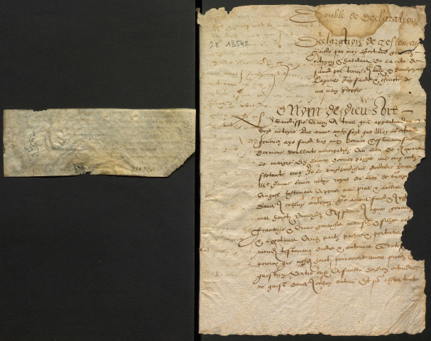 Testament de Bertrand Genevès, de Chamaret (28 octobre 1575).