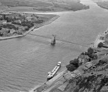 Andancette.- Vue aérienne du pont sur le Rhône.