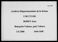 5 décembre 1644-19 décembre 1658