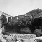 Saint-Nazaire-en-Royans. - Travaux de la retenue de Saint-Hilaire.