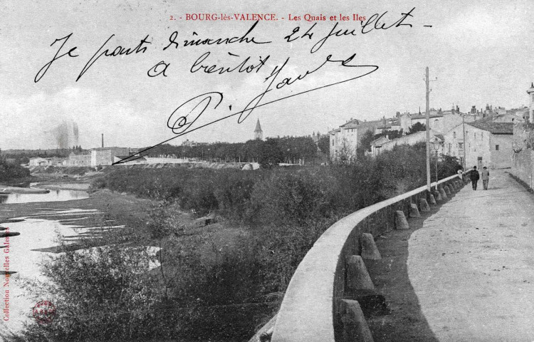 Bourg-lès-Valence.- Vue générale prise des quais.