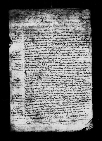 Commune de Saint-Didier. - Naissances, mariages, décès (1793-an IV).