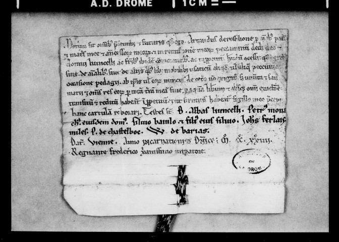 Donation par Artaud de Roussillon.