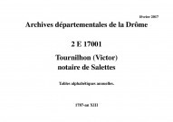 Tables alphabétiques annuelles (1787-an XIII).