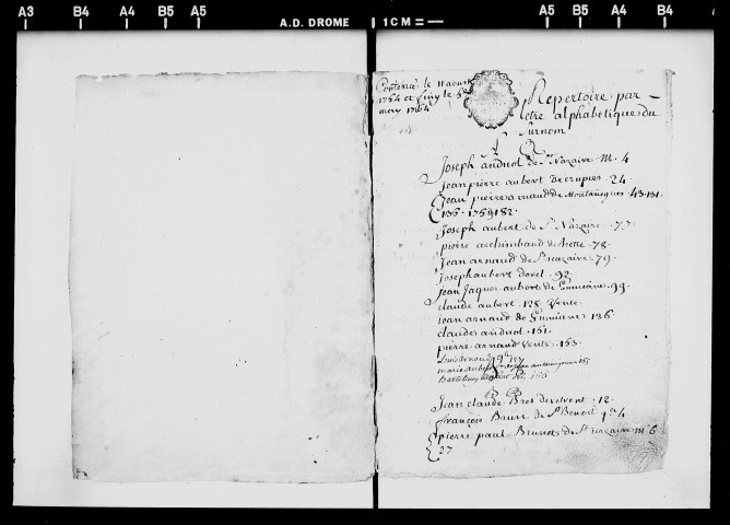 11 août 1754-5 mai 1764