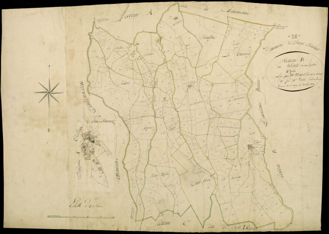 Section B1, Village (le). Village (parcelles n° 1-54 bis) (agrandissement).