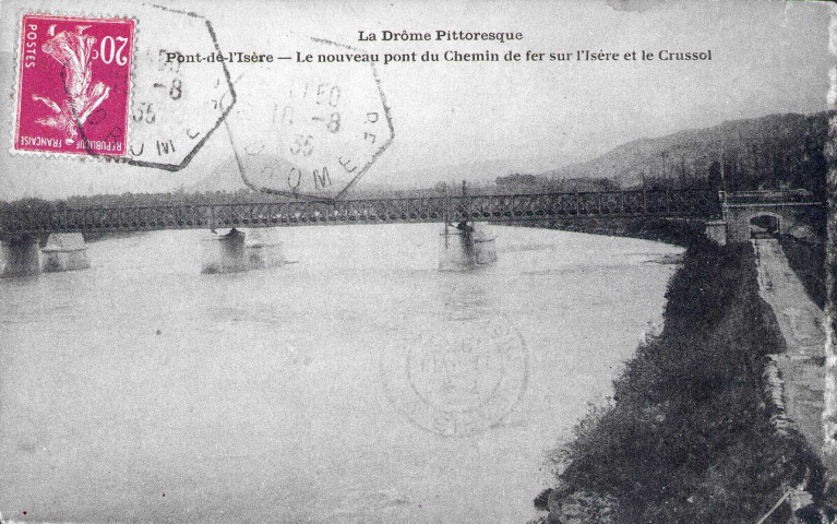 Pont ferroviaire sur l'Isère.