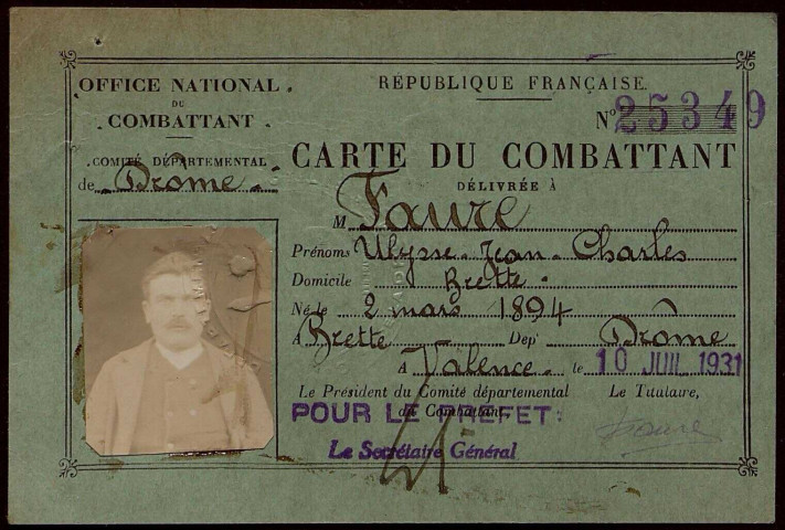 Faure, Ulysse Jean Charles