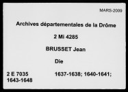 7 septembre 1637-16 novembre 1648