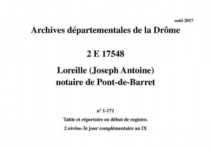 2 nivôse-3e jour complémentaire an IX