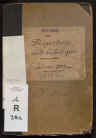 Table alphabétique.