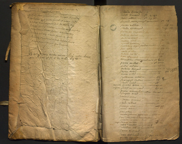 Répertoire général renvoyant aux registres A à O [1667-1704].