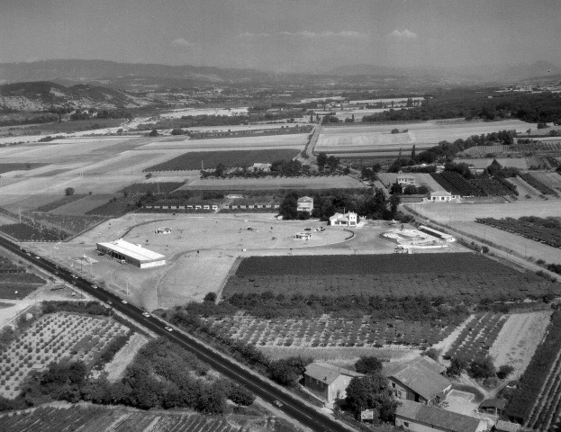 Loriol-sur-Drôme. - Vue aérienne de la nationale 7.