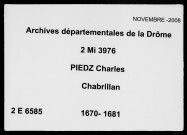 28 mai 1670-14 novembre 1681