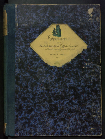 Table alphabétique (1836-1845).