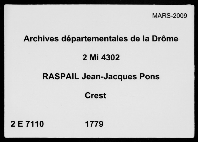 6 avril-20 décembre 1779