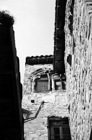 Saint-Donat-sur-l'Herbasse.- Fenêtres romane de la façade sud du Palais Delphinal.