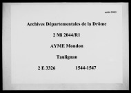 30 décembre 1544-17 février 1547