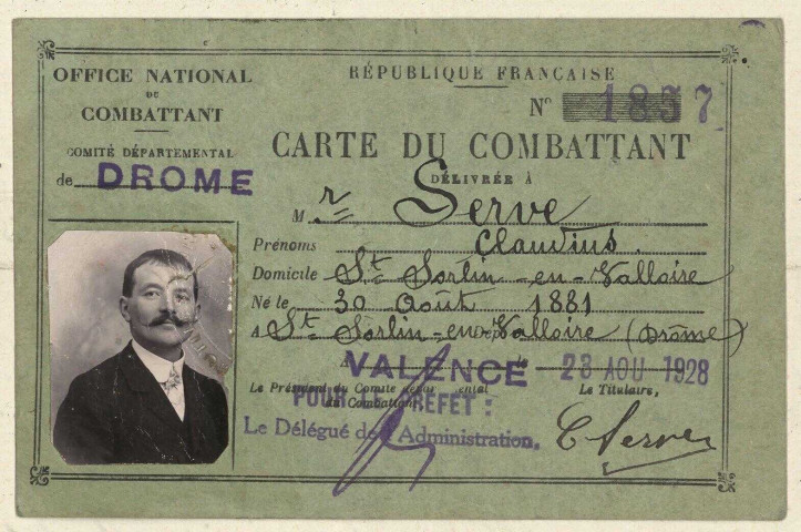 Serve, Claudius Arsène Aristide