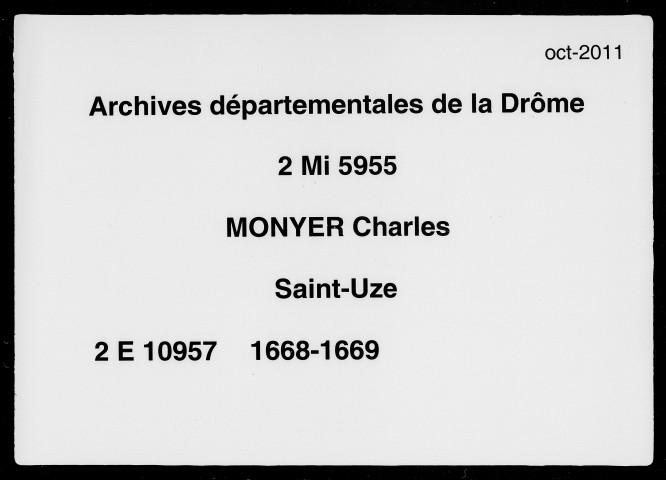 5 janvier 1668-14 février 1669