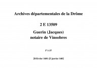 Reconnaissances pour Dame Broutin (28 février 1601-25 janvier 1602).