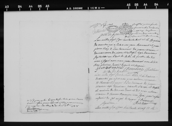 Religion protestante. - Déclarations de naissances, mariages, décès (1788-1789).