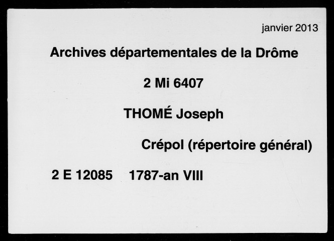 Répertoire général (29 décembre 1787-5e jour complémentaire an VIII).