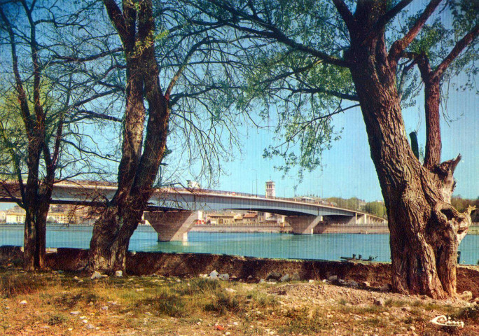 Le pont sur le Rhône.