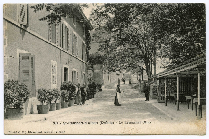 Le restaurant Ollier au bord du Rhône.