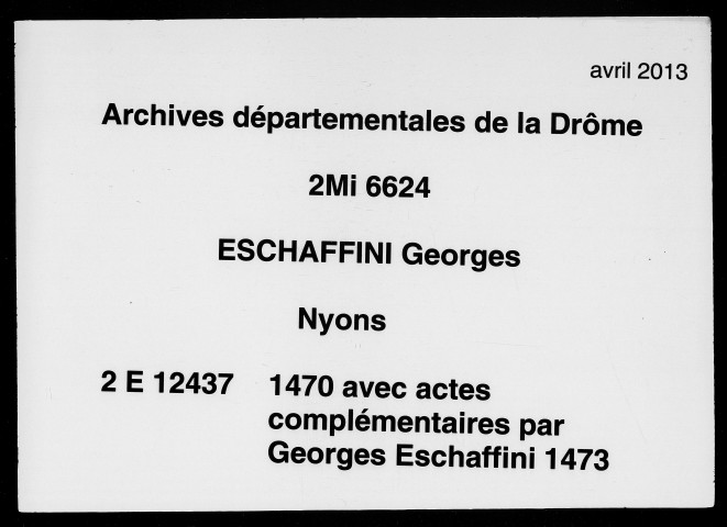 Notes brèves (1470).